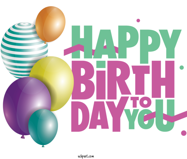 Free Birthday Logo Design Balloon For Happy Birthday Clipart Transparent Background