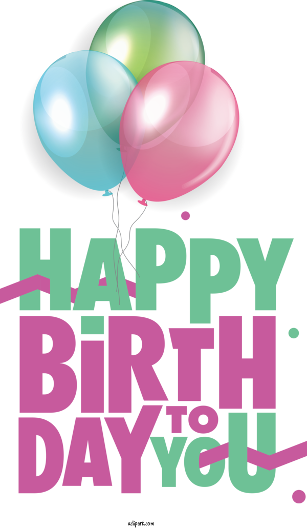 Free Birthday Logo Balloon Design For Happy Birthday Clipart Transparent Background