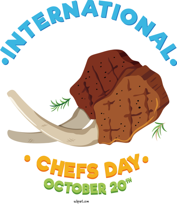 Free Chefs Day Logo Design Text For International Chefs Day Clipart Transparent Background