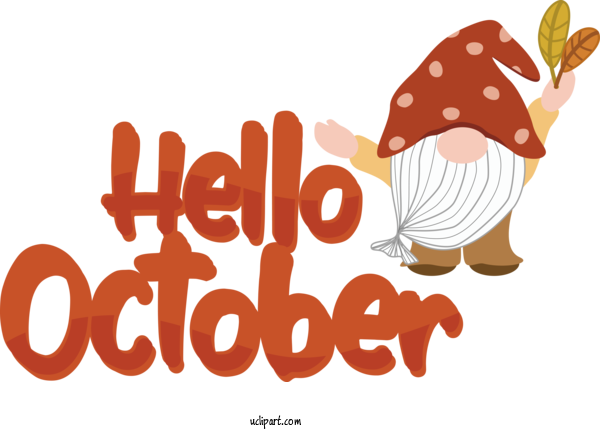 Free Autumn Logo Cartoon Fruit For Hello October Clipart Transparent Background