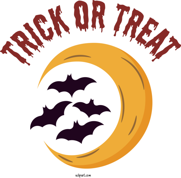 Free Halloween Logo Cartoon Orange For Trick Or Treat Clipart Transparent Background