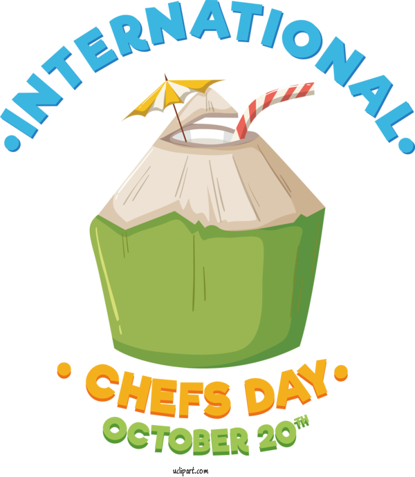 Free Chefs Day Design Water Logo For International Chefs Day Clipart Transparent Background