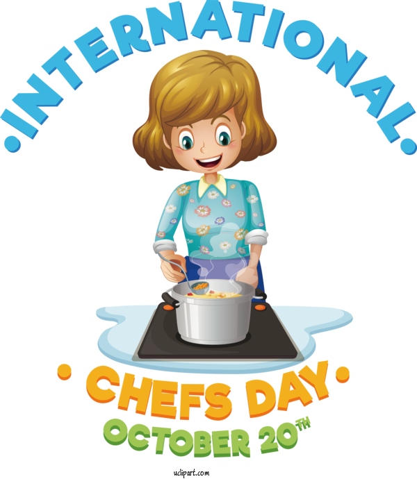Free Chefs Day Human Cartoon Behavior For International Chefs Day Clipart Transparent Background