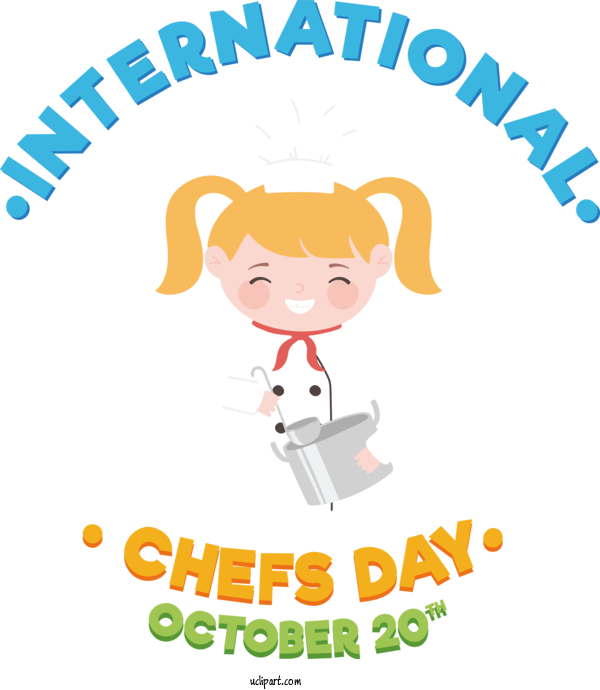 Free Chefs Day Human Cartoon Logo For International Chefs Day Clipart Transparent Background