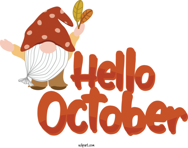 Free Autumn Cartoon Logo Fruit For Hello October Clipart Transparent Background