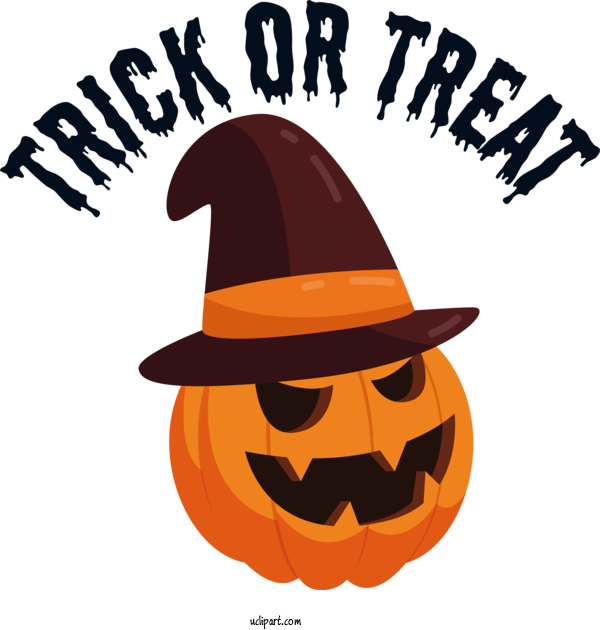 Free Halloween Jack O' Lantern Cartoon Logo For Trick Or Treat Clipart Transparent Background
