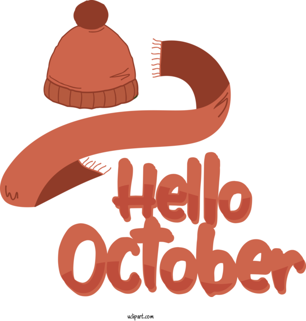 Free Autumn Logo Design Text For Hello October Clipart Transparent Background