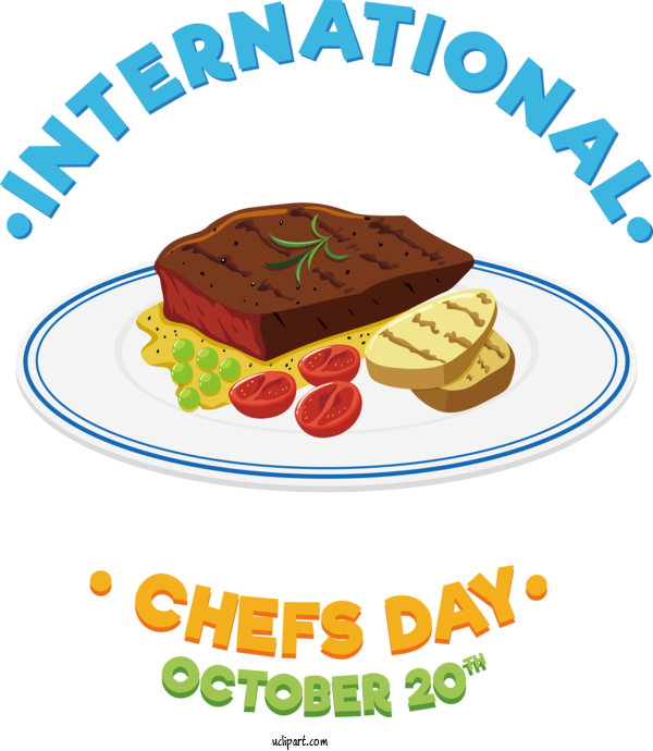 Free Chefs Day Frozen Dessert Dessert Line For International Chefs Day Clipart Transparent Background
