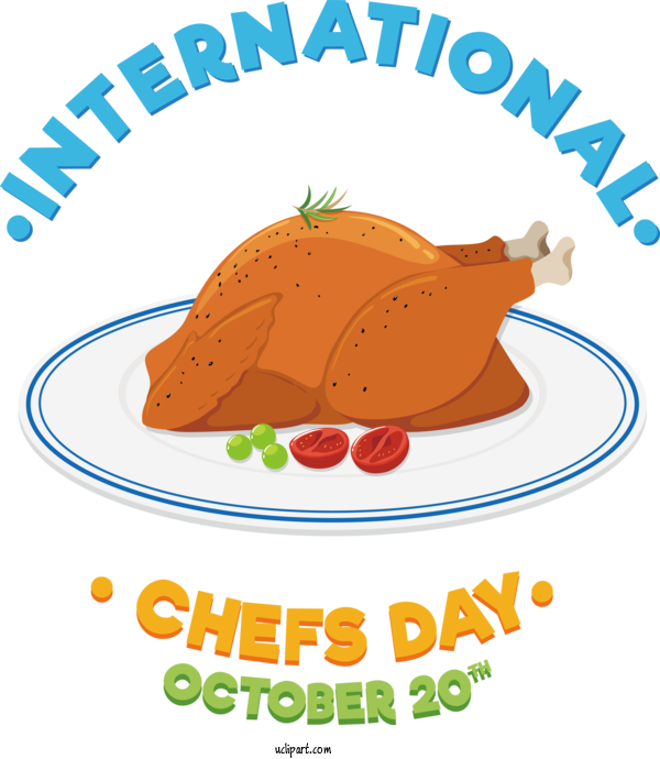 Free Chefs Day Vegetable Text Line For International Chefs Day Clipart Transparent Background