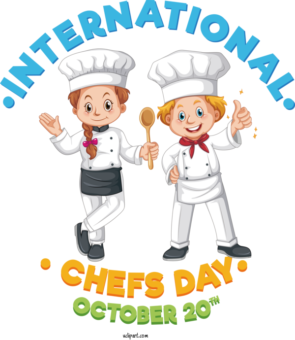 Free Chefs Day Human  Cartoon For International Chefs Day Clipart Transparent Background