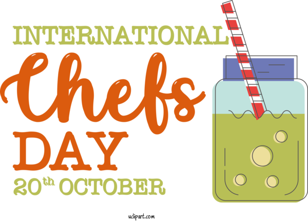 Free Chefs Day Logo Design Yellow For International Chefs Day Clipart Transparent Background