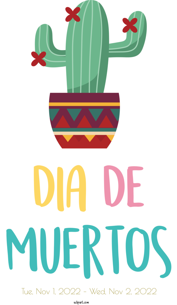 Free Day Of The Dead Logo Design Text For Dia De Los Muertos Clipart Transparent Background