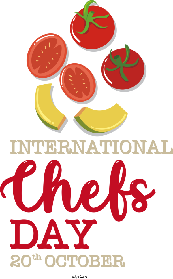 Free Chefs Day Logo Vegetable Superfood For International Chefs Day Clipart Transparent Background