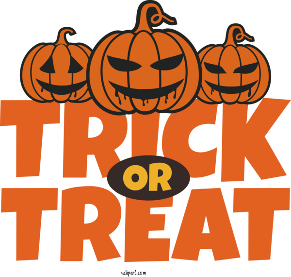 Free Halloween Design Jack O' Lantern Cartoon For Trick Or Treat Clipart Transparent Background