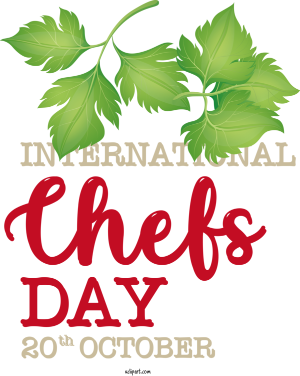 Free Chefs Day Flower Logo Leaf For International Chefs Day Clipart Transparent Background
