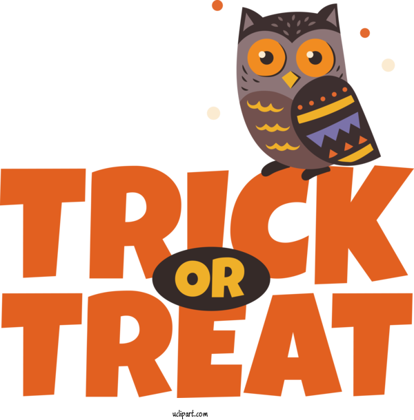 Free Halloween Design Owls Birds For Trick Or Treat Clipart Transparent Background