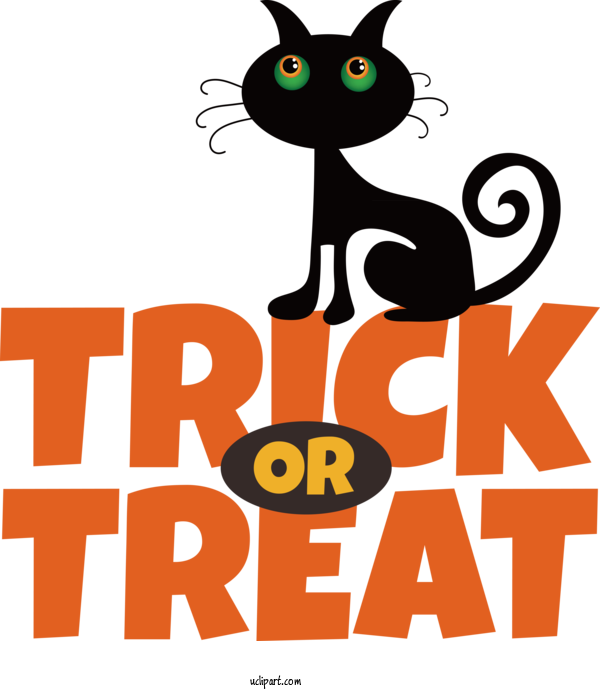 Free Halloween Cat Cat Like Human For Trick Or Treat Clipart Transparent Background