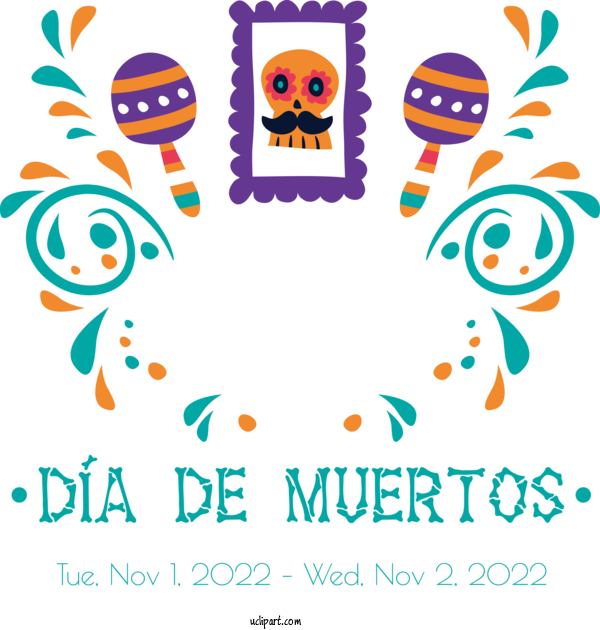 Free Day Of The Dead Drawing Theatre For Dia De Los Muertos Clipart Transparent Background