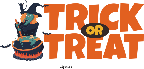 Free Halloween Logo Design Poster For Trick Or Treat Clipart Transparent Background