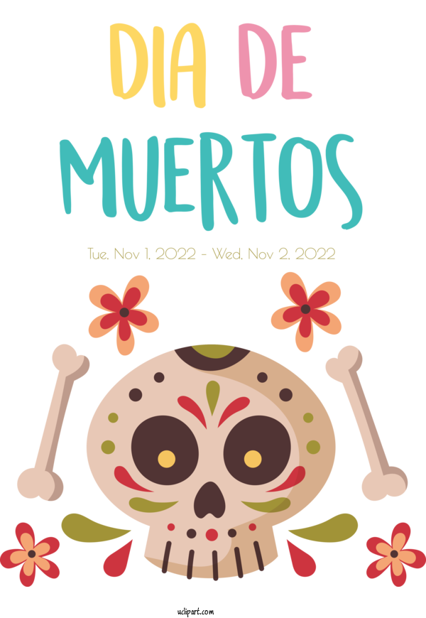 Free Day Of The Dead Drawing Painting Cartoon For Dia De Los Muertos Clipart Transparent Background