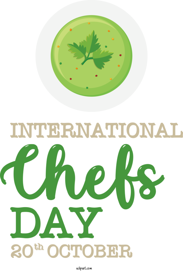Free Chefs Day Logo Leaf Tree For International Chefs Day Clipart Transparent Background