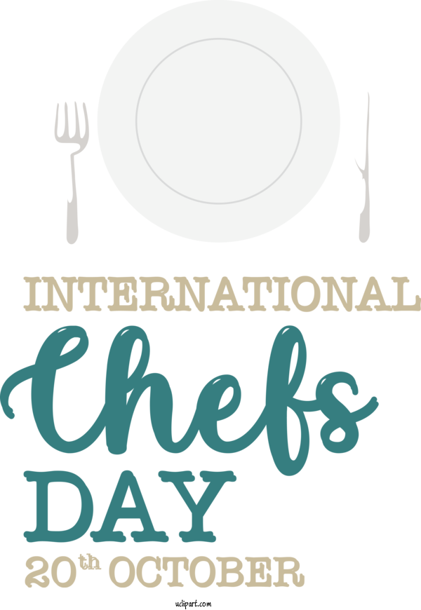 Free Chefs Day Logo Font Design For International Chefs Day Clipart Transparent Background