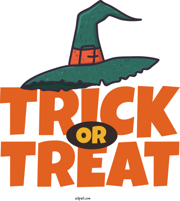 Free Halloween Design Cartoon Logo For Trick Or Treat Clipart Transparent Background