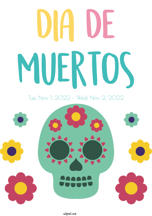 Free Day Of The Dead Cartoon Art Museum Drawing Painting For Dia De Los Muertos Clipart Transparent Background