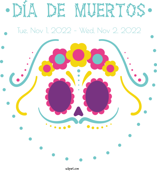 Free Day Of The Dead Drawing Design Cartoon For Dia De Los Muertos Clipart Transparent Background