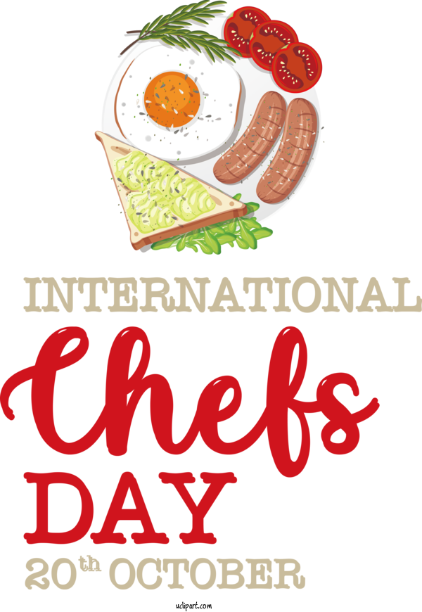 Free Chefs Day Logo Superfood Food Group For International Chefs Day Clipart Transparent Background