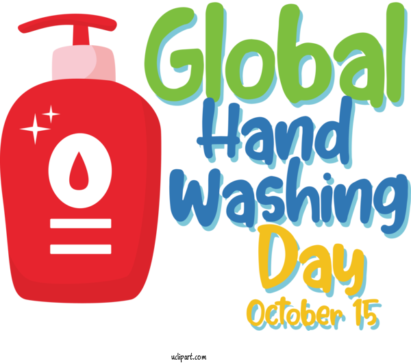 Free Handwashing Day Logo Design Text For Global Handwashing Day Clipart Transparent Background