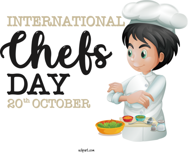 Free Chefs Day Human Eating Cartoon For International Chefs Day Clipart Transparent Background