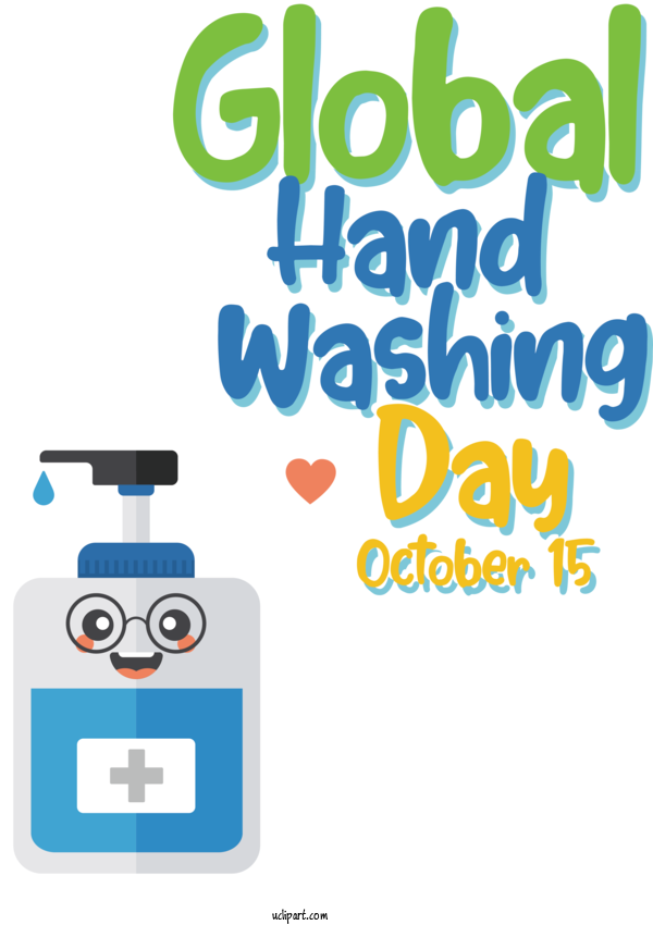 Free Handwashing Day Logo Design Text For Global Handwashing Day Clipart Transparent Background