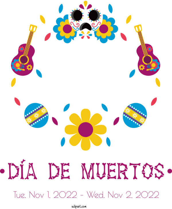 Free Day Of The Dead Mexico Drawing Logo For Dia De Los Muertos Clipart Transparent Background