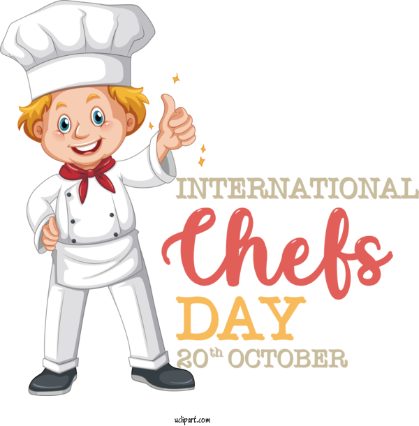 Free Chefs Day Human  Cartoon For International Chefs Day Clipart Transparent Background