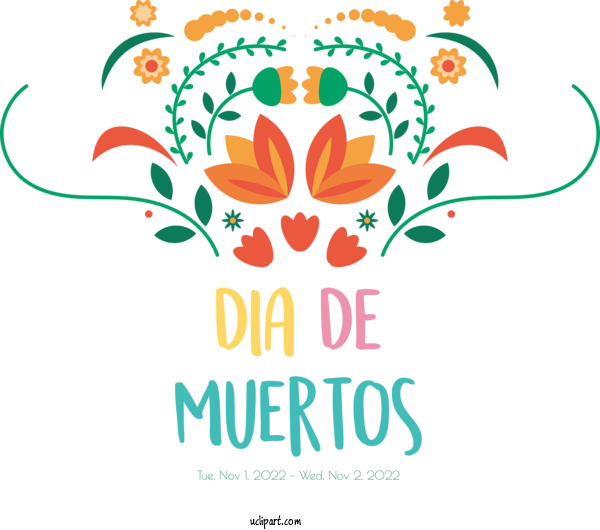 Free Day Of The Dead Drawing Flower Painting For Dia De Los Muertos Clipart Transparent Background