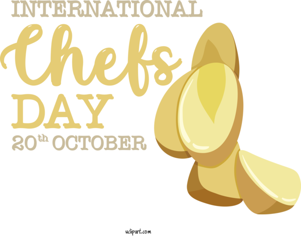 Free Chefs Day Logo Design Yellow For International Chefs Day Clipart Transparent Background
