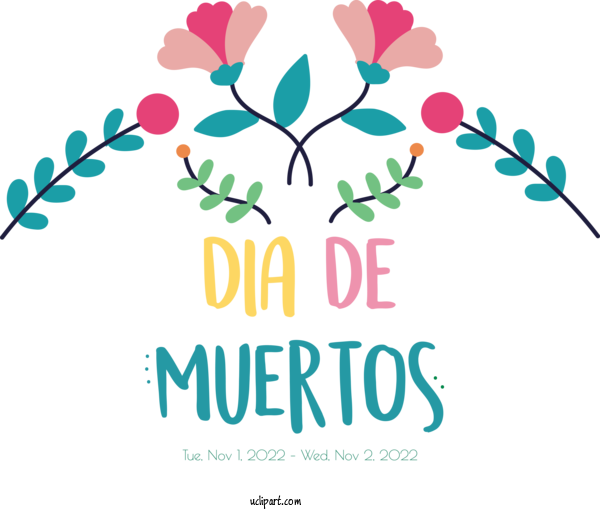 Free Day Of The Dead Drawing Painting Design For Dia De Los Muertos Clipart Transparent Background