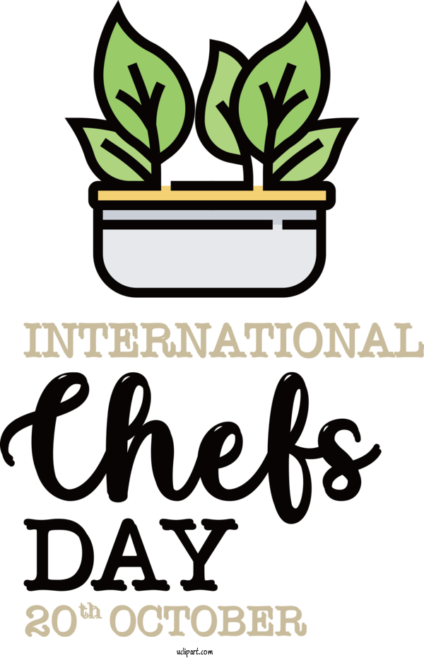 Free Chefs Day Logo Flower Tree For International Chefs Day Clipart Transparent Background