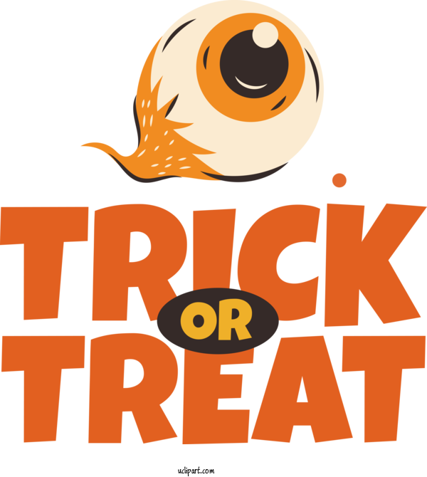 Free Halloween Logo Design Text For Trick Or Treat Clipart Transparent Background