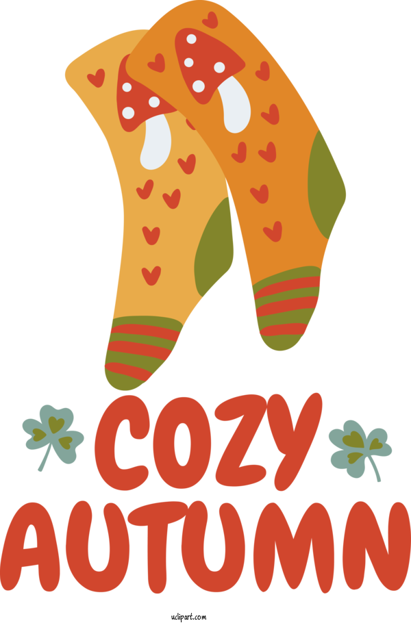 Free Autumn Design Logo Text For Cozy Autumn Clipart Transparent Background
