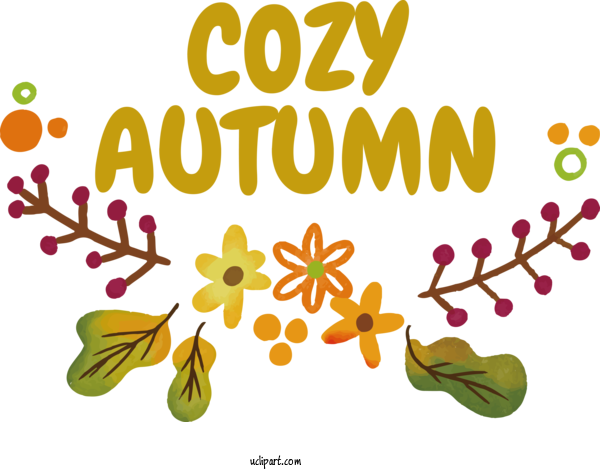 Free Autumn Flower Design Drawing For Cozy Autumn Clipart Transparent Background