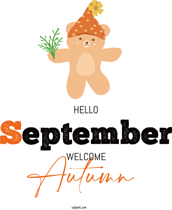 Free Welcome Autumn Logo Cartoon Tommee Tippee For Hello September Clipart Transparent Background