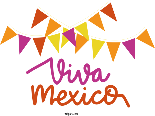 Free MEXICO Design Logo Line For VIVA MEXICO Clipart Transparent Background