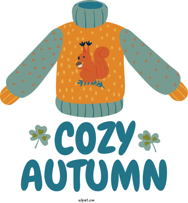 Free Autumn Design Clothing Orange For Cozy Autumn Clipart Transparent Background