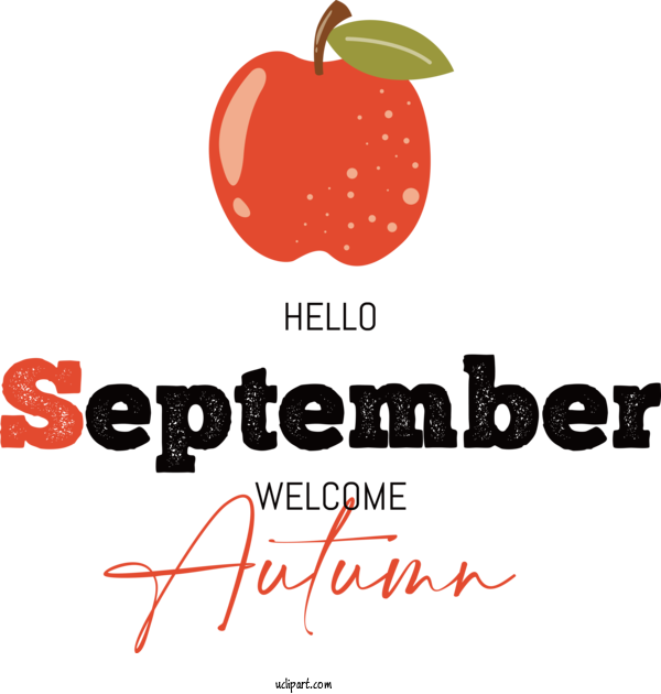 Free Welcome Autumn Logo Metabo For Hello September Clipart Transparent Background