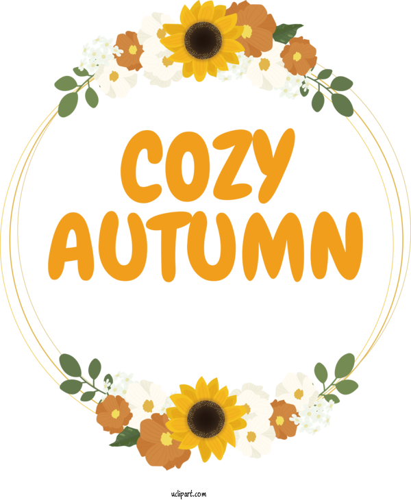 Free Autumn Common Sunflower Autumn Seed For Cozy Autumn Clipart Transparent Background