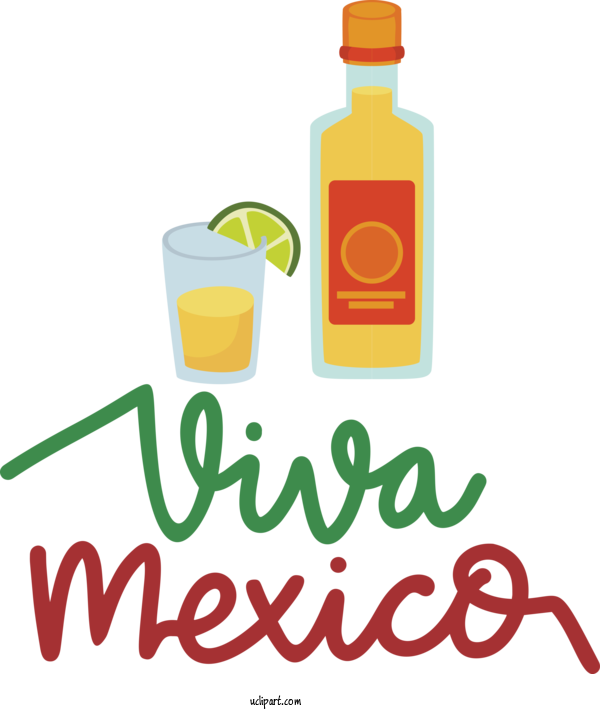Free MEXICO Liqueur Glass Bottle Bottle For VIVA MEXICO Clipart Transparent Background