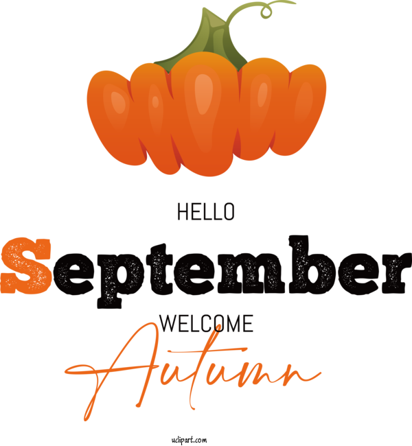 Free Welcome Autumn Chili Pepper Habanero Orange For Hello September Clipart Transparent Background