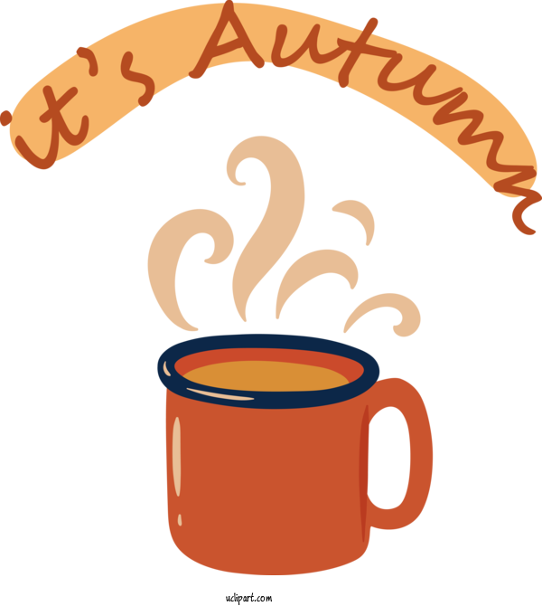 Free Hello Autumn Coffee Coffee Cup Logo For Its Autumn Clipart Transparent Background
